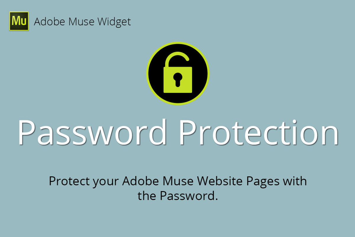 Password Protection Muse Widget, a Plug-in Add-On by MuseTemplatesPro (Photo 1 of 2)