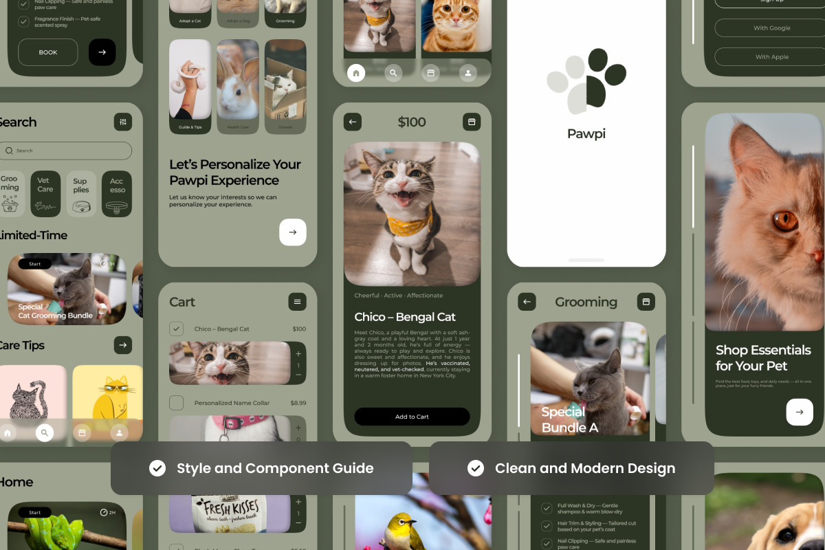 Pawpi – Pet Grooming & Shop App, an App Template by twinstd (Photo 3 of 5)