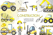 Construction. Watercolor collection, an Object Graphic by Ana-Sakuta (Thumbnail 1 of 14)
