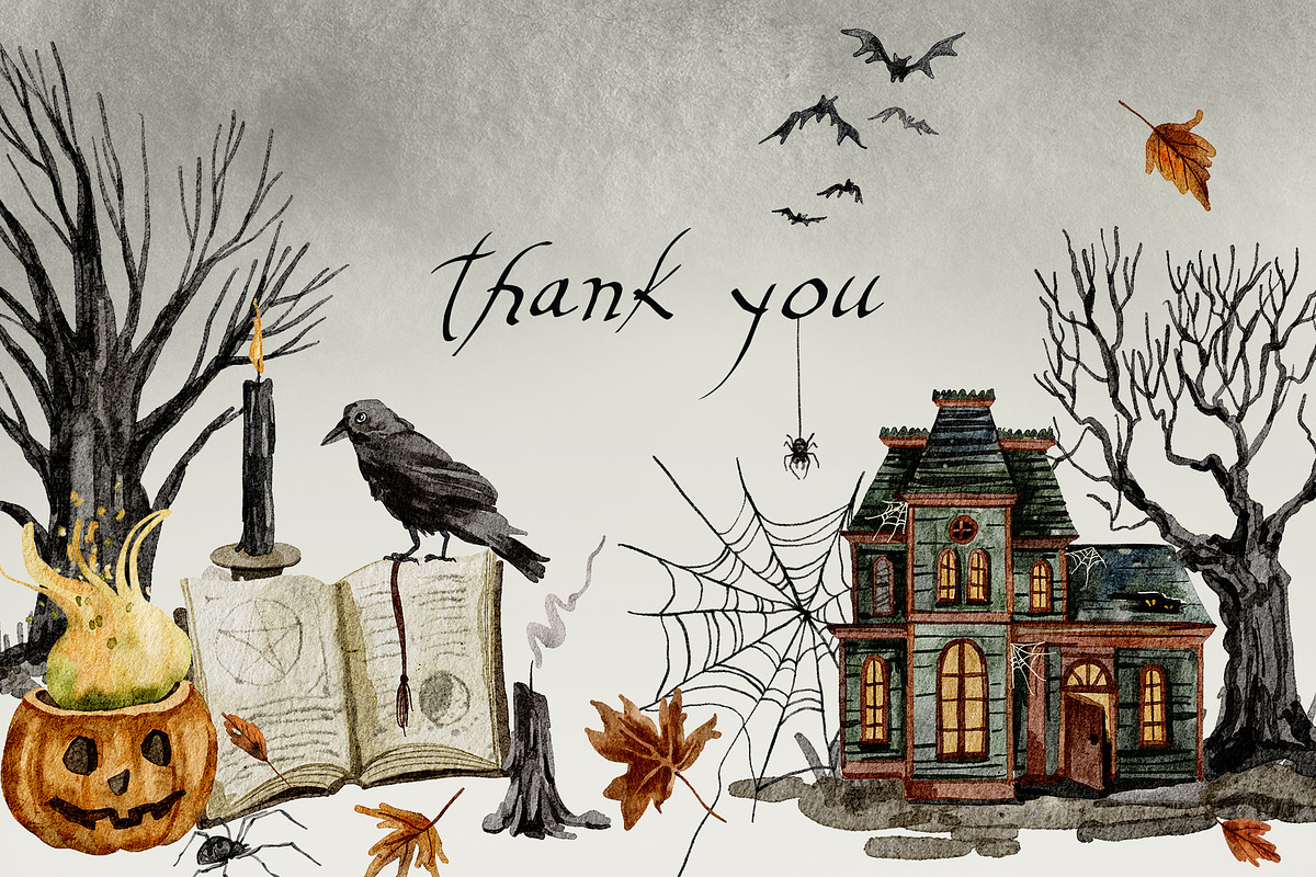 Halloween - Spoky Collection, a Seasonal Illustration by AleksaArt (Photo 14 of 14)