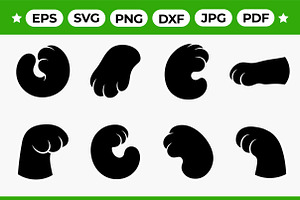 Cartoon Hand Silhouette Pack, an Object Graphic by Artonix