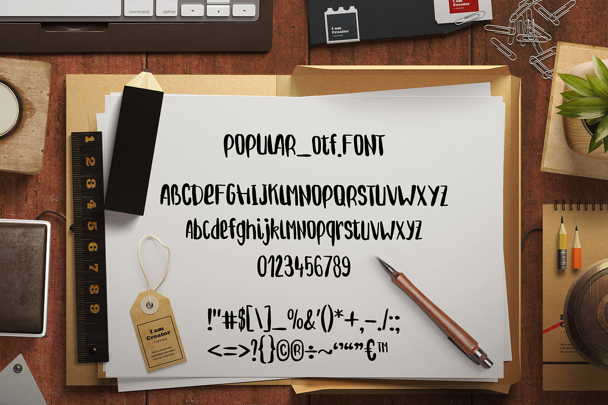 Popular otf FONT preview 3