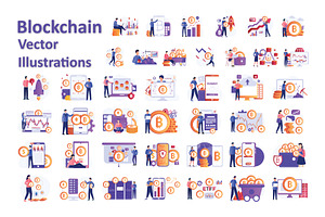Blockchain Vector Illustration Pack, a Finance Illustration by Vector Portal