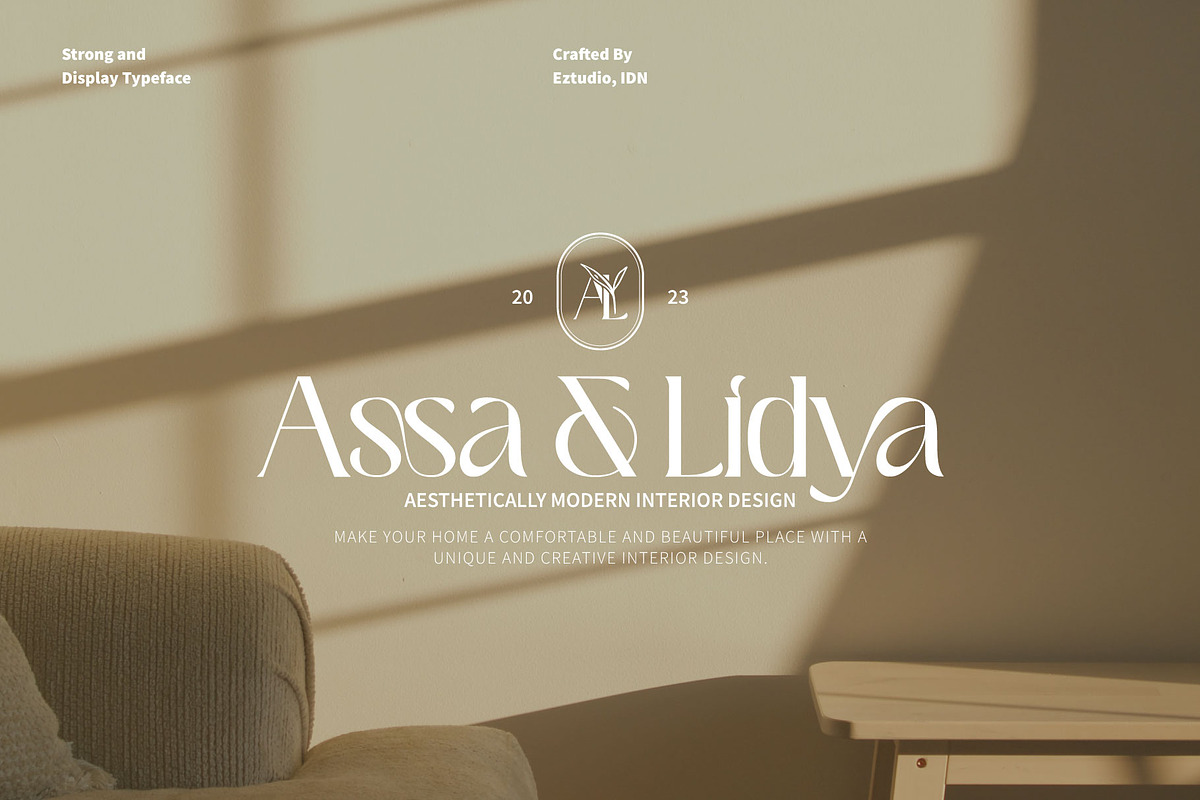Ez-Sanjaya - Modern Decorative Font, a Serif Font by Eztudio (Photo 4 of 12)