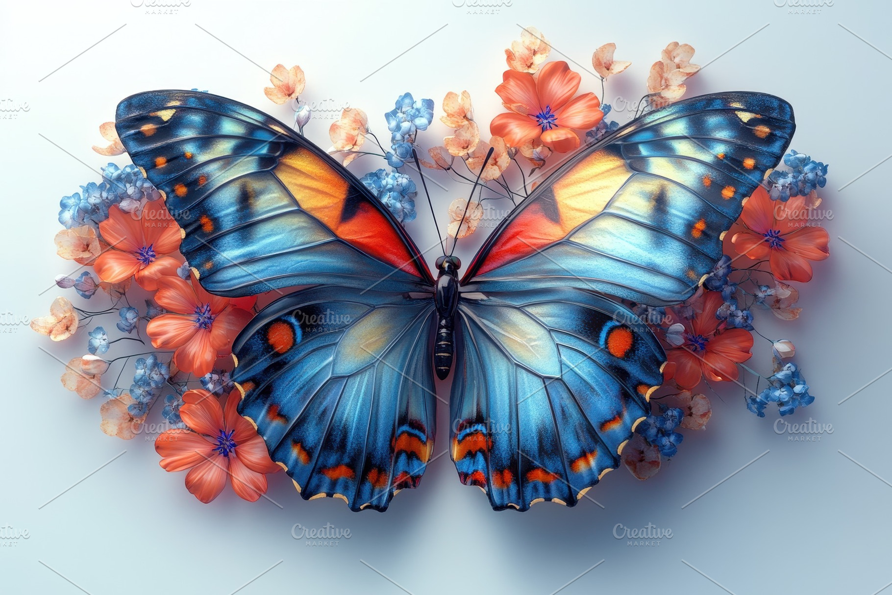 Colorful butterfly perched on vibran, a Photo by Tanuart