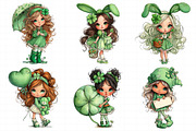 Shamrock Girl St Patrick's Day Clip, an Illustration by Daily.Designs (Thumbnail 4 of 8)