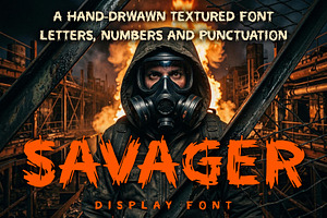 SAVAGER display font