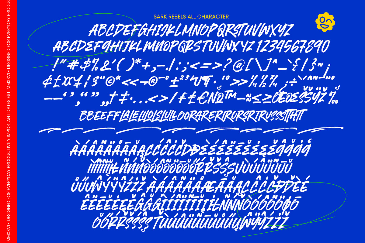 Sark Rebels Display Brush Font, a Script Font by Letterena Studios Script (Photo 10 of 10)
