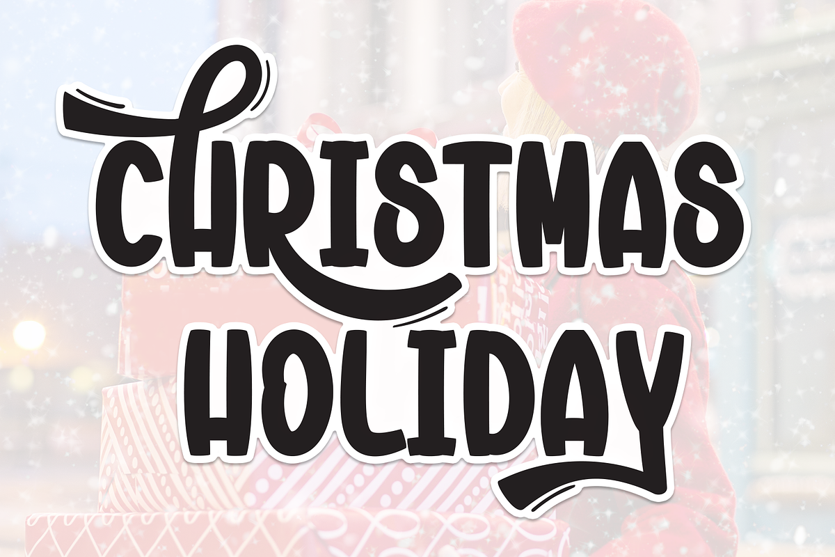 Christmas Holiday | Script Font, a Script Font by Scratchones (Photo 1 of 9)