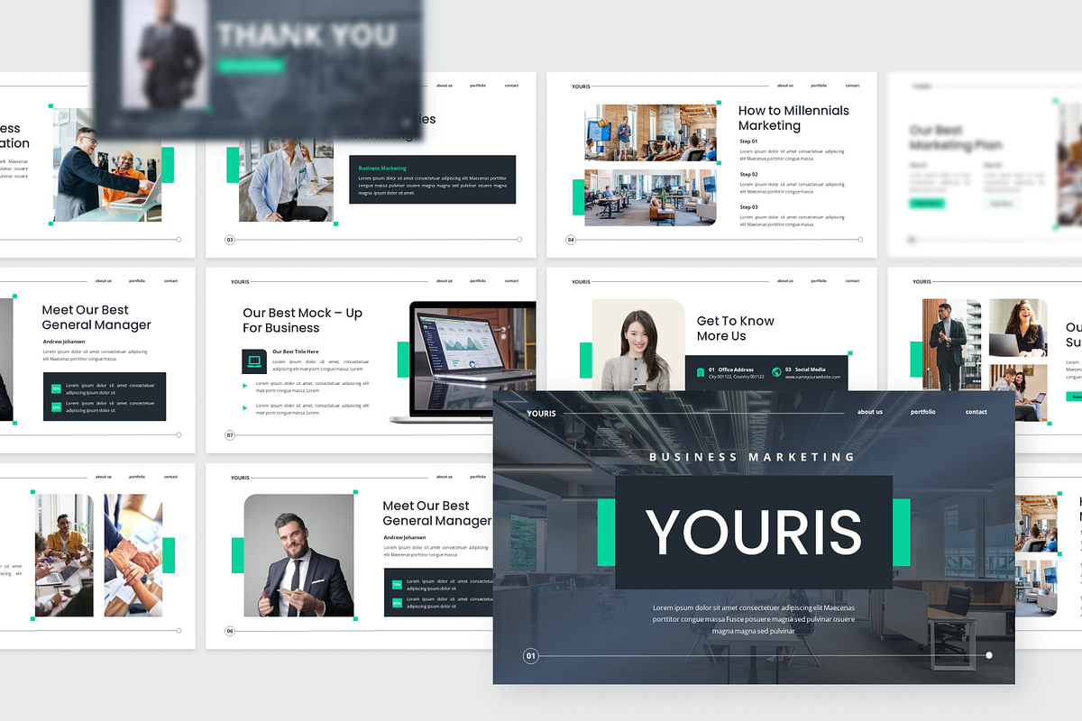 Business Marketing Google Slide, a Presentation Template by SquidPixey (Photo 4 of 6)