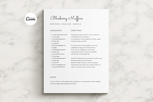 Recipe Template CANVA