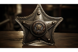 honor police badge star ai generated, a Background Photo by pikepicture