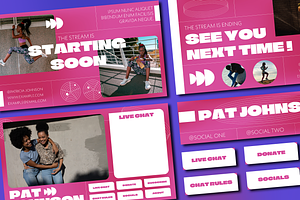 Bold Pink Stream Overlay, a Design Template by wavebreak