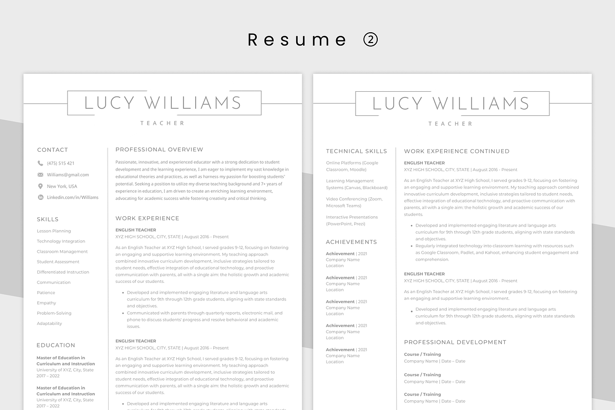 ATS Resume BUNDLE - Minimalist CV, a Resume Template by MondaySpark (Photo 5 of 10)
