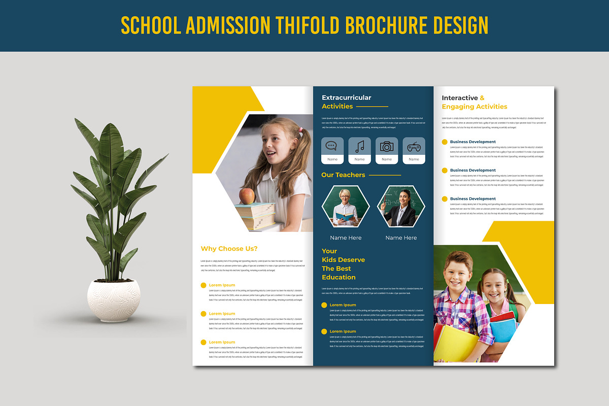 School Admission TriFold Brochure, a Brochure Template by taieefbakshi (Photo 3 of 3)