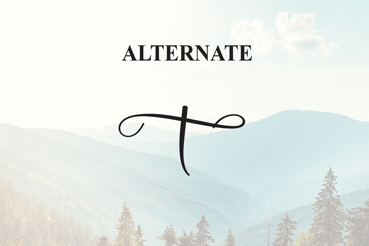 Mountain | Script Font, a Handwritten Font by Scratchones (Photo 8 of 9)