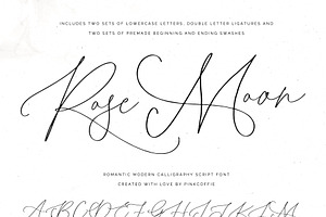 Rose Moon Romantic Script Font