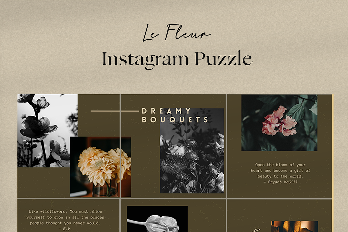 Le Fluer Instagram Puzzle | Canva, a Social Media Template by North Eighth (Photo 4 of 6)