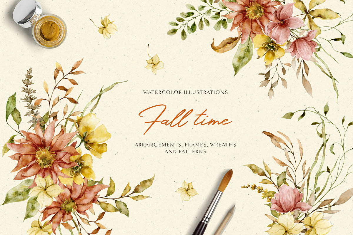 Fall time - watercolor collection, a Decorative Illustration by long summer (Photo 1 of 11)