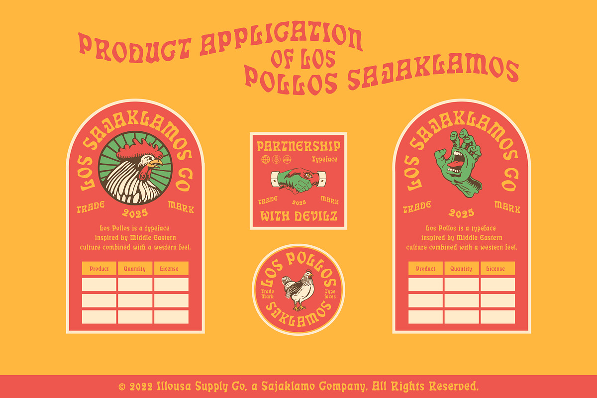 Los Pollos | Vintage Print Font, a Serif Font by Illousa (Photo 4 of 7)