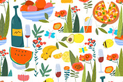 Seamless Pattern With Delicious Food, a Pattern Graphic by Maria Starus (Thumbnail 3 of 3)