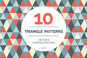 10 seamless triangle patterns vol 01, a Pattern Graphic by Makestudio (Thumbnail 1 of 4)