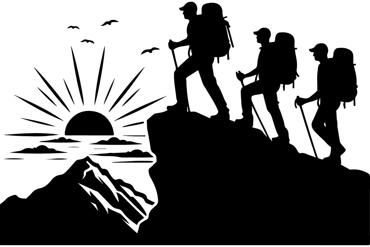 Hiking Adventure Scene Bundle, an Object Graphic by Designer_Momina (Photo 4 of 13)