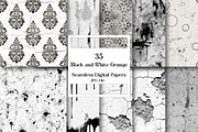 Black and White Grunge Textures, a Pattern Graphic by Wow Magic (Thumbnail 1 of 3)