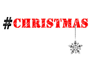 Christmas hashtag illustration, a Holiday Photo by BOOCYS
