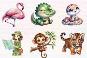 Cute Safari Animals, an Illustration by CreationArt (Thumbnail 4 of 5)