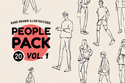 Hand Drawn People Illustrations, a Person Illustration by urgent studio (Thumbnail 1 of 3)