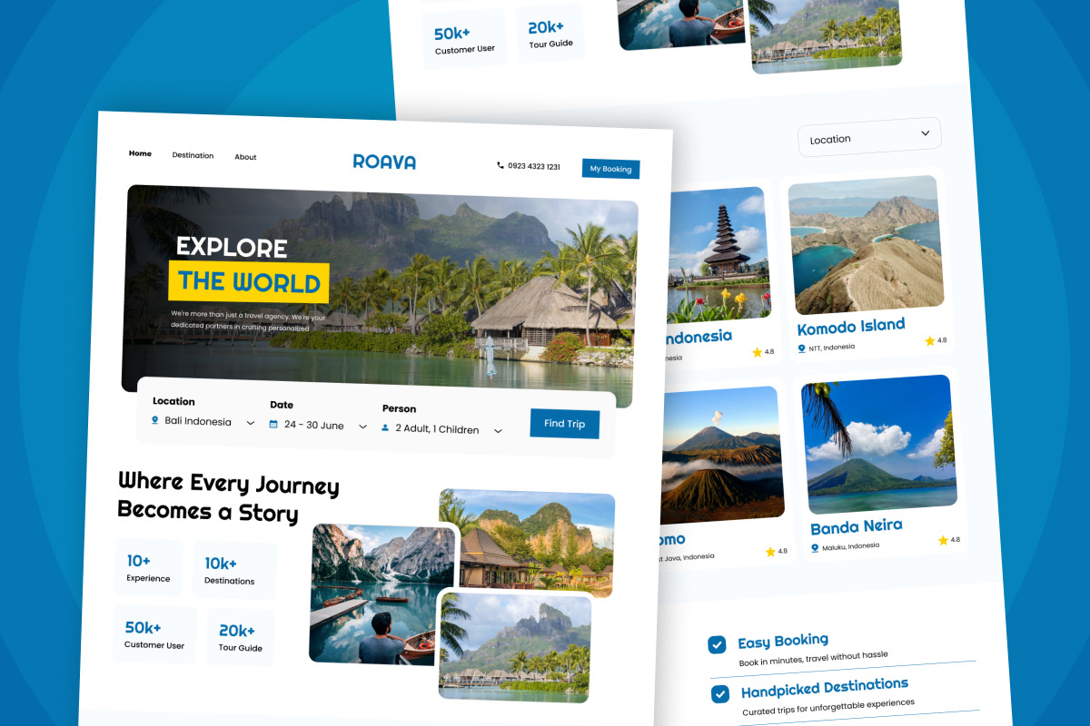 Modern Travel Agency Landing Page UI preview 4