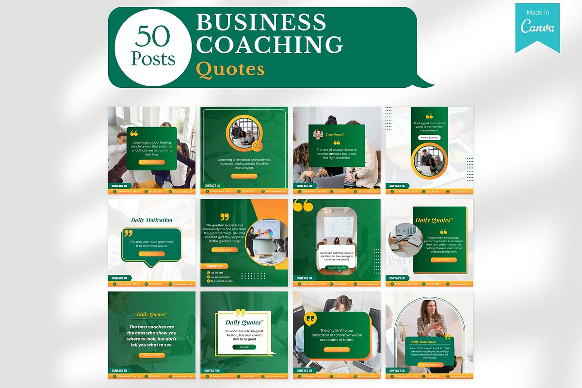 520 Business Coaching Canva Template, a Social Media Template by Viral Content Design (Photo 4 of 17)