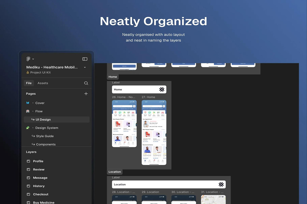 Healthcare Mobile App UI Kit, an UI Kit Template by Creative Perspective (Photo 4 of 8)