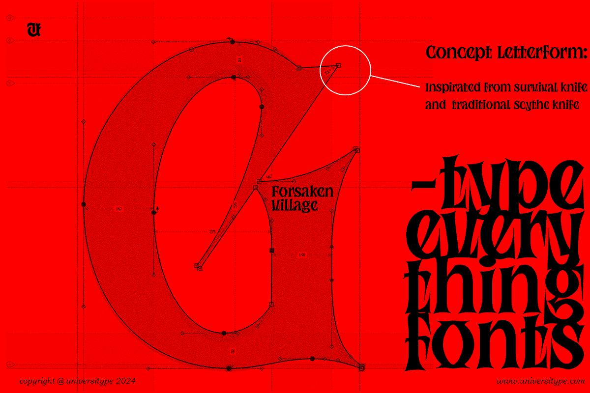 UT Forsaken Village - A Scary Font, a Serif Font by Universitype (Photo 9 of 12)