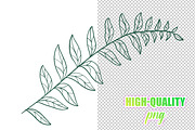 Hand Drawn Line Art Leaves, a Decorative Illustration by Digital Studio (Thumbnail 2 of 9)