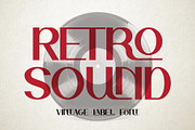 Retro Sound Ligature Label Font, a Sans Serif Font by JumboDesign (Thumbnail 1 of 6)