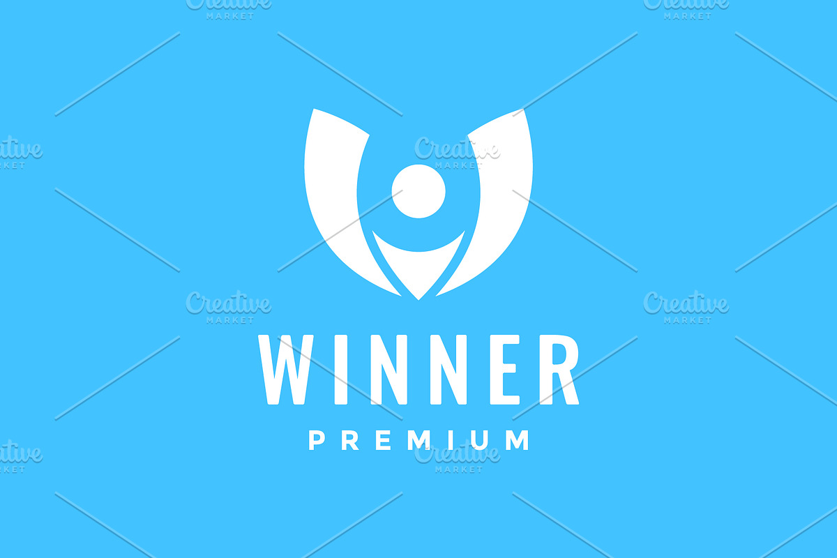 hands up winner logo, a Branding & Logo Template by devastd