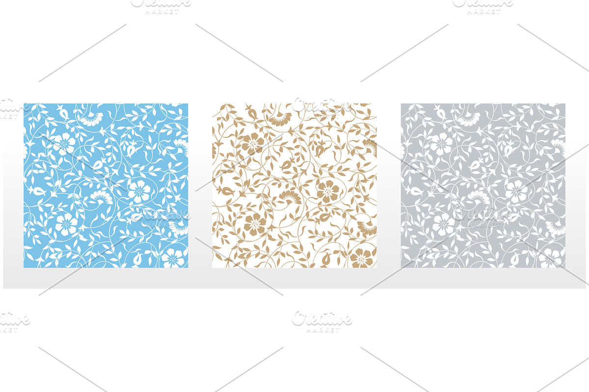 Collection of flower patterns., a Pattern Graphic by RODINA (Photo 1 of 3)