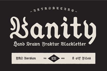 Vanity - Fraktur Blackletter, a Blackletter Font by OPENCITYDESIGNCO