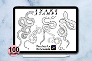 100 procreate snake stamps, a Brush Add-On by Arts For Peace (Thumbnail 4 of 9)