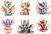 Baby Dragon Sublimation Clipart, an Illustration by OK Design (Thumbnail 4 of 5)