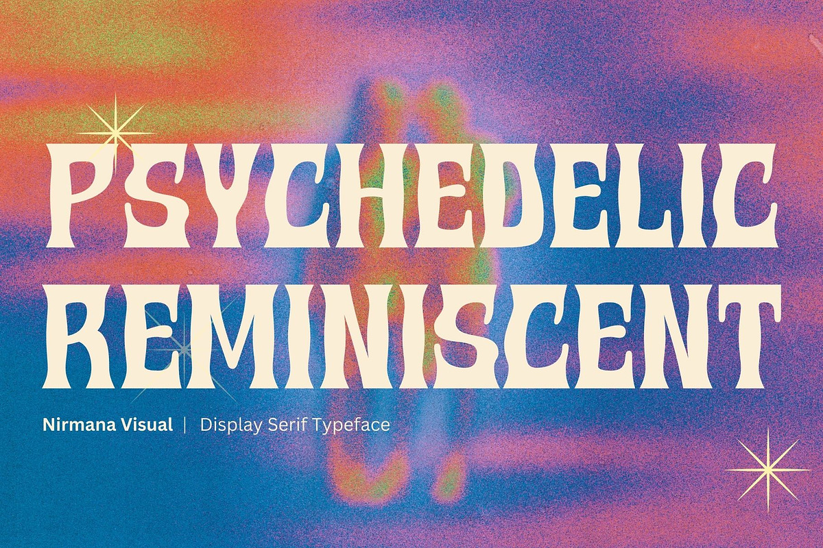 Psychedelic Reminiscent, a Font by Nirmana Visual (Photo 1 of 8)