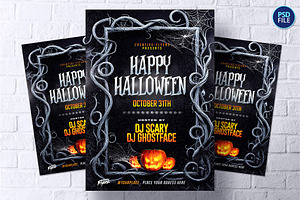 Happy Halloween Poster, a Flyer Template by Rome B Creation