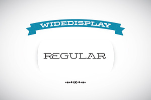 WideDisplay Regular, a Slab Serif Font by Gaslight