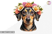Dog Wearing Flower Crown Bundle, a Graphic by crative8112 (Thumbnail 6 of 8)