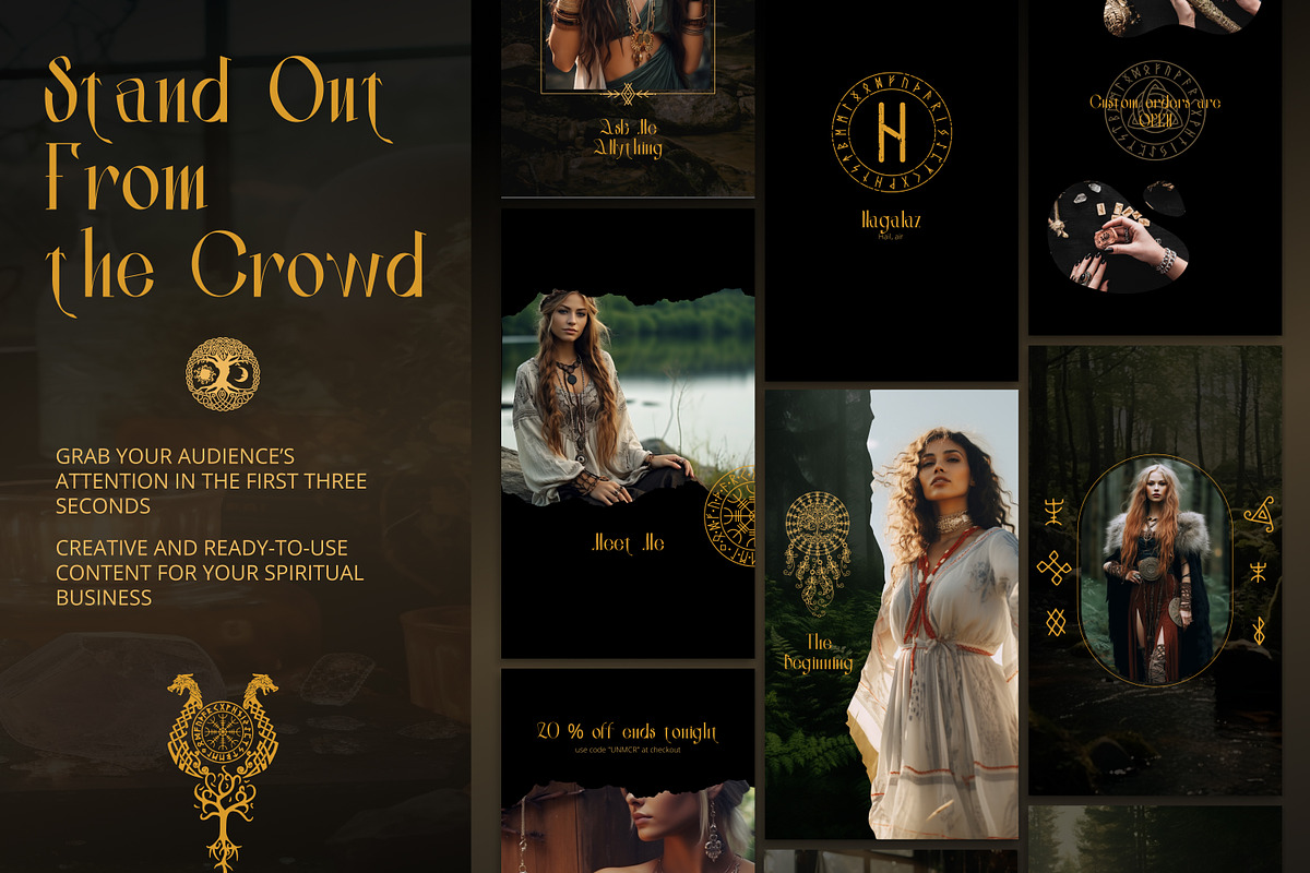 Spiritual Instagram Templates, Canva, a Social Media Template by Under My Cozy Roof (Photo 2 of 9)
