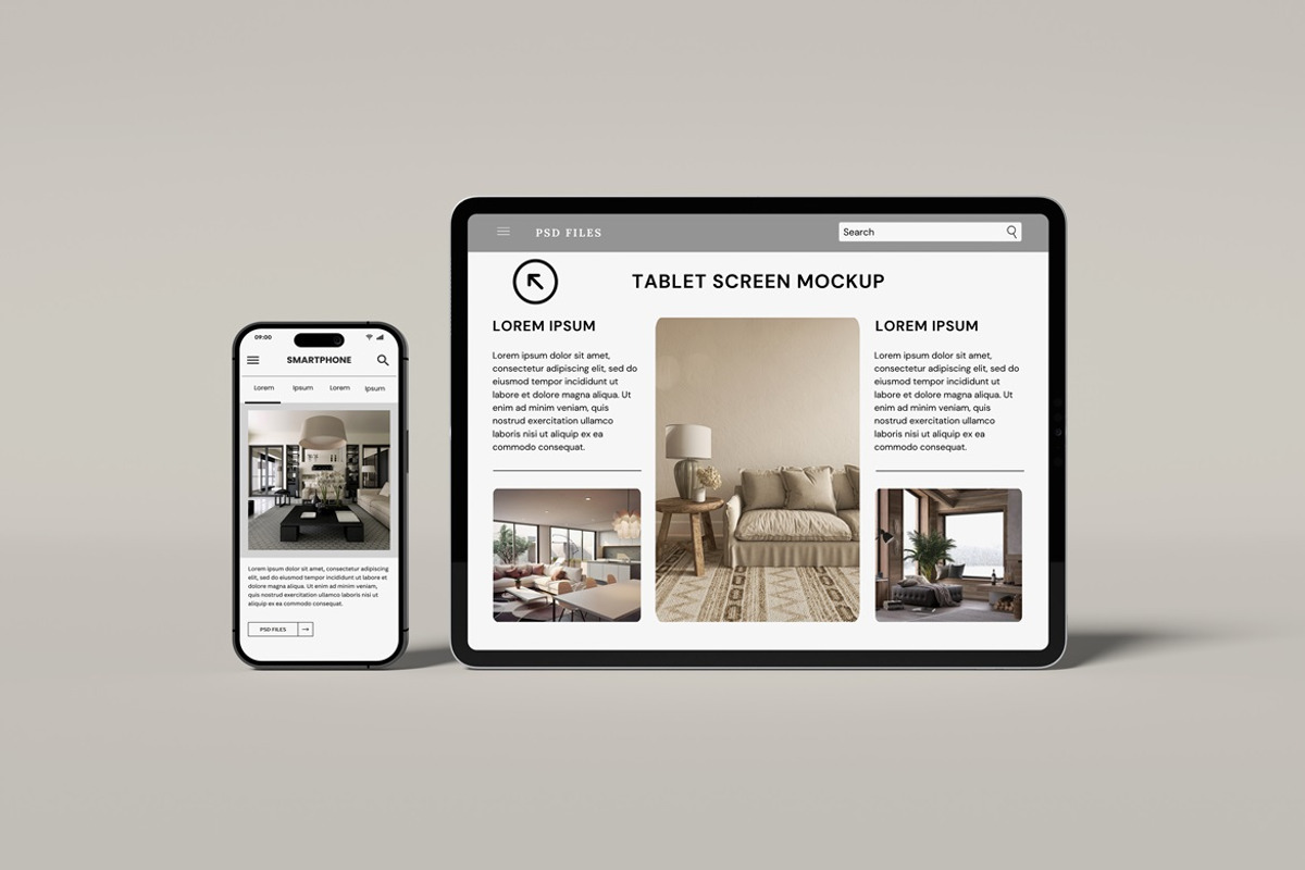 Tablet And Smartphone Mockup, an iPad Mockup by AndikaGraphic (Photo 4 of 8)