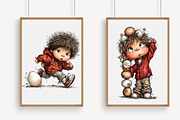 Funny Quirky Easter Boys Clipart Bun, an Illustration by Libby Wishes (Thumbnail 3 of 7)