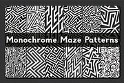 Monochrome Maze Patterns, a Pattern Graphic by Gudiny (Thumbnail 1 of 13)